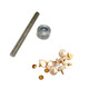 Semicircle Pearl Rivets with Hand Tool - (Pack of 10)